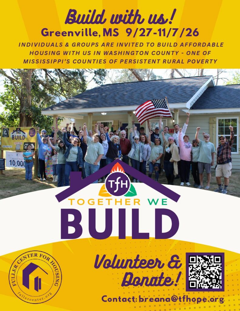 TWB Greenville, MS 2026 Flyer Together We Build MS